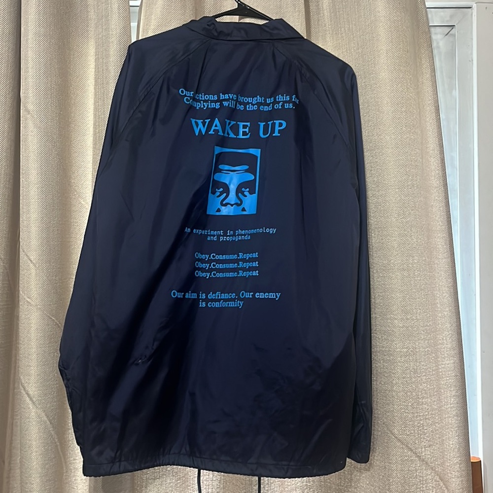 Mens large obey windbreaker